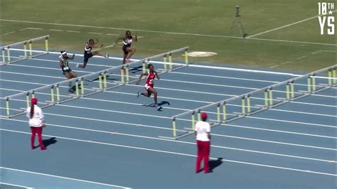 bahamas u14 75m hurdles girls finals carifta trials and national high school championships youtube