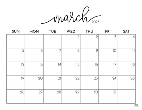 Free Printable Monthly Calendar March 2023 Get Calendar 2023 Update