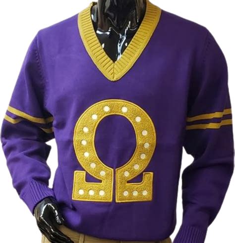 Buffalo Dallas Omega Psi Phi Letterman Style Mens Sweater Purple 4xl