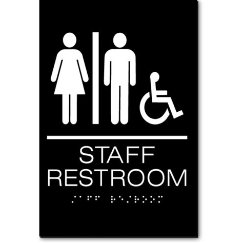 Staff Accessible Restroom Sign Ada Sign Factory