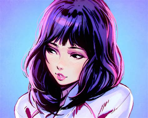 Black Eyes Blue Close Cropped Ilya Kuvshinov Original Polychromatic