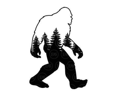 Bigfoot Svg Forest Svg Big Foot Print Svg Yeti Svg Etsy Uk