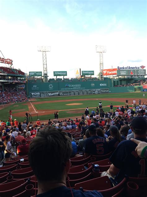 Checking In For The Second Night In A Row From Loge Box 124 Rredsox