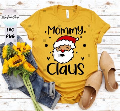 Mommy Claus Svg Png Cute Santa Claus Mom Mother Svg Merry Etsy Svg