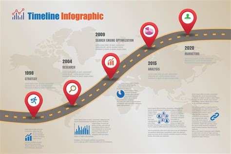 Business Road Map Timeline Infographic Icons Designed For Abstract