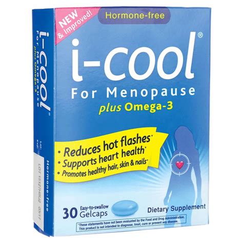 Get the information you need now. I-Cool For Menopause plus Omega-3 30 Tablets | Menopause ...