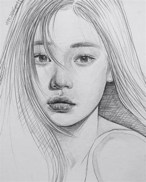 Hyejung1011のinstagram Easy Pencil Drawings Pencil Art Cool Drawings