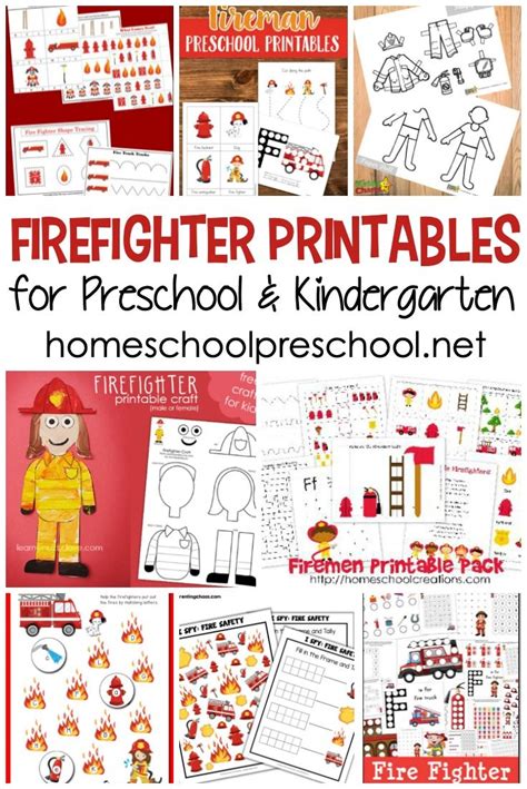 Free Firefighter Printables For Preschool Homeschoolers Fire Safety