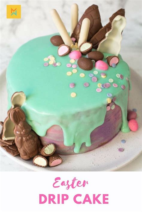 Pretty Drip Easter Cake to Make at Home. Easter cakes | Easter cake ideas | Easter cakes and c ...