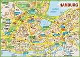 Hamburg city centre map