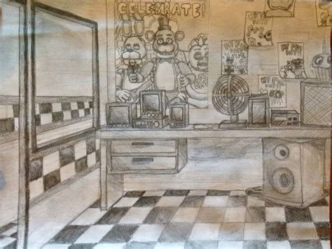 The Five Nights At Freddys Original Office During The Day By Fastbug78