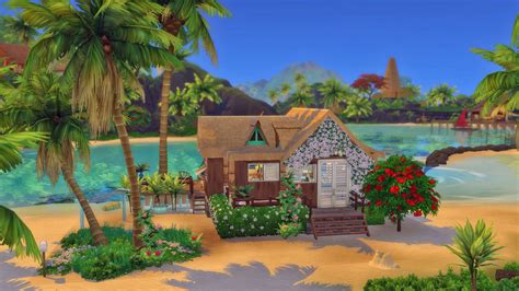 Mod The Sims Small Sulani Bungalow No Cc Sims House Plans Sims 4
