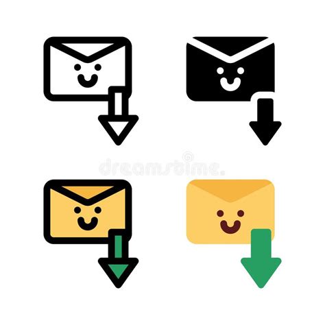 Download All Data Or Folder Cute Email Character Icon Logo And