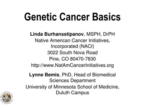 Ppt Genetic Cancer Basics Powerpoint Presentation Free Download Id