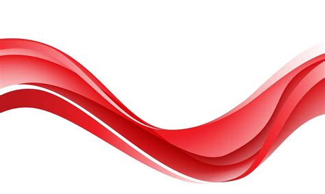 Abstract Red Wave Curve On White Design Modern Luxury Futuristic