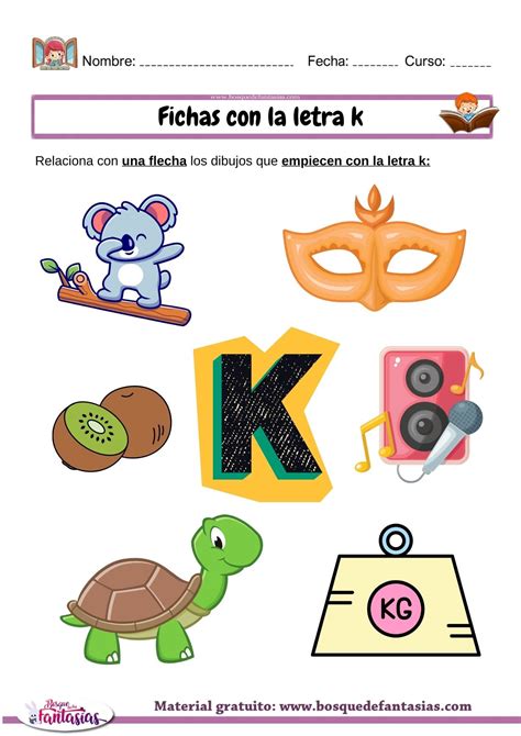 Palabras Con La Letra K Actividades Y Ejemplos Para Niños