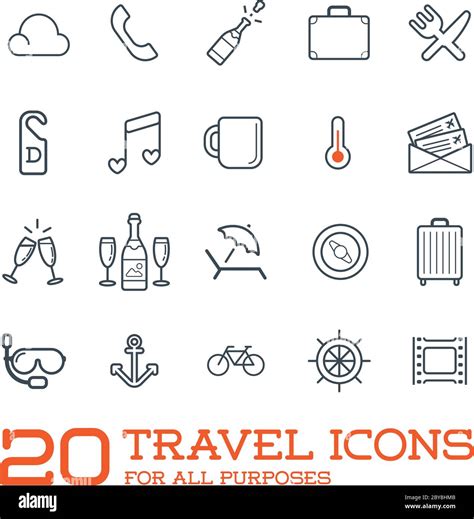 Travel Icons Vector Set Great For All Purposes Like Print Web Or