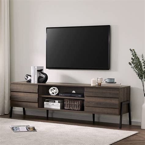 Buy Wampat Mid Century Modern Tv Stand For Tvs Up To 75 Inch Flat