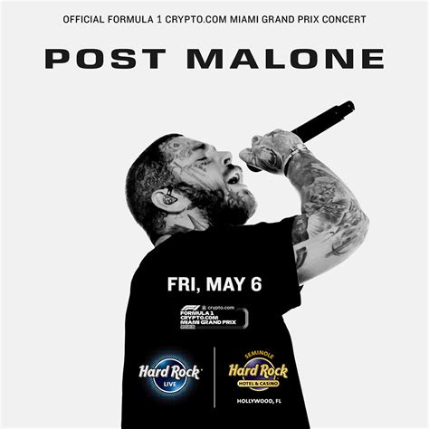 Post Malone Is Coming To Hard Rock Live In Hollywood Florida The