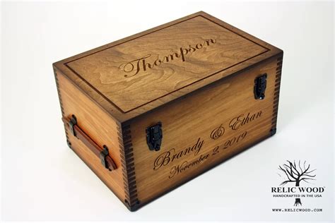 Laser Engraved Keepsake Box Relic Wood