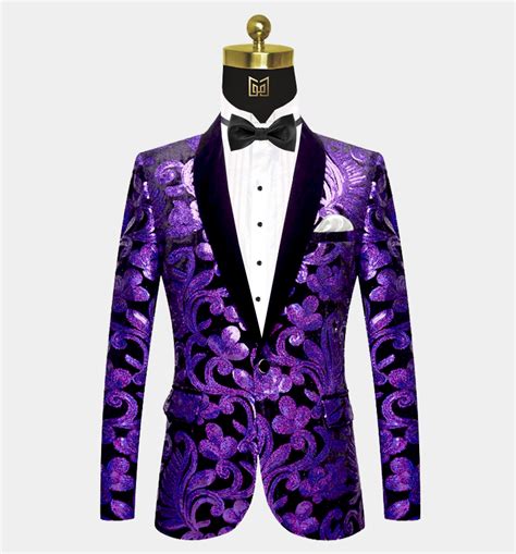 Black And Purple Tuxedo Jacket Free Shipping Gentlemans Guru