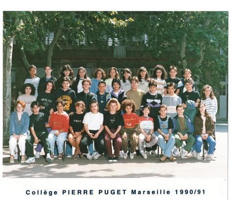 Photo de classe 4eme5 de 1991, Collège Pierre Puget  Copains d'avant