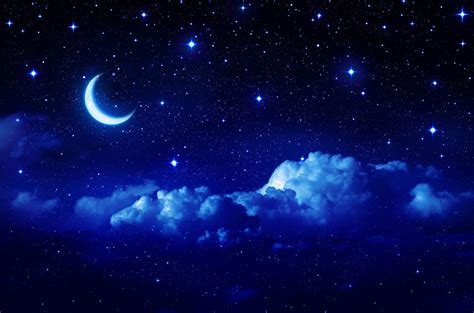 Blue Starry Night Sky