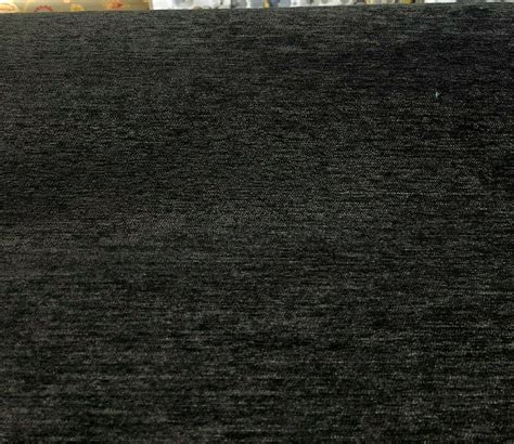Barcelona Black Soft Chenille Upholstery Fabric By The Yard