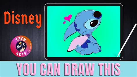 How To Draw Disney Characters Stitch In Procreate Tutorial For
