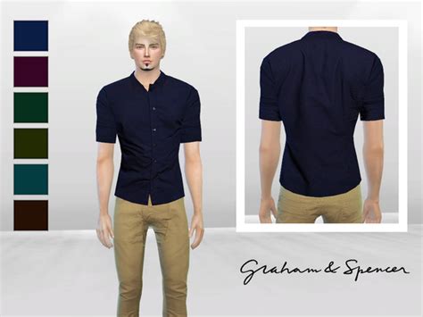 Sims 4 Button Up Shirt Male