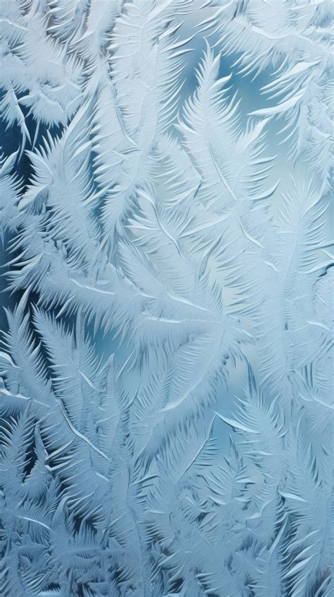 Abstract Frost Patterns On A Glass Surface Capturing The Beauty Of