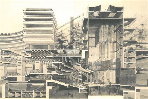 Architectural Cross Section Drawing Southbank Centre Work