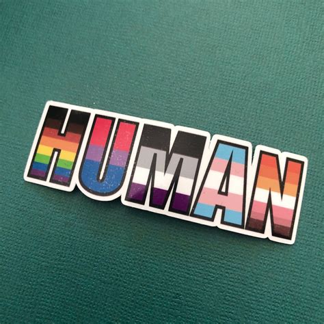 Human Sticker Lgbtq Pride Sticker Vinyl Decal Stickers Gay Etsy