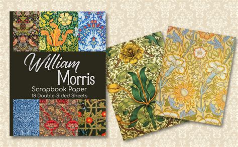 William Morris Scrapbook Paper 18 Double Sided Sheets Vintage