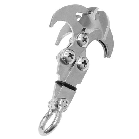 Stainless Steel Folding Gravity Grappling Hook Carabiner Outdoor