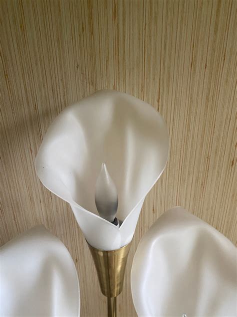 Vintage Calla Lily Flower Lamp Etsy