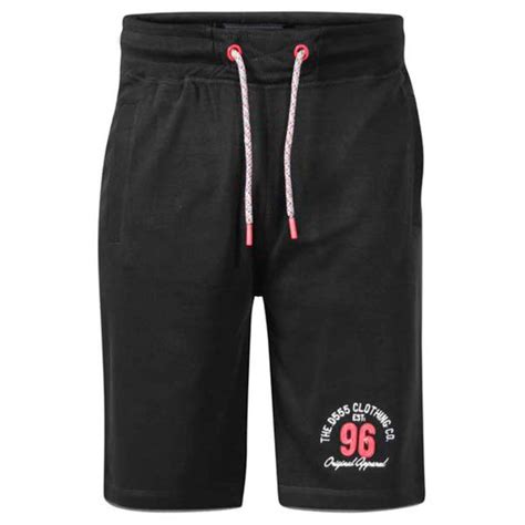 d555 tompkins elasticated waist cotton rich french terry jog shorts black 2xl georges big mans