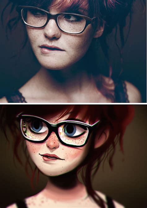 Artist Finds Photos Of Random People Transforms Them Into Illustrated