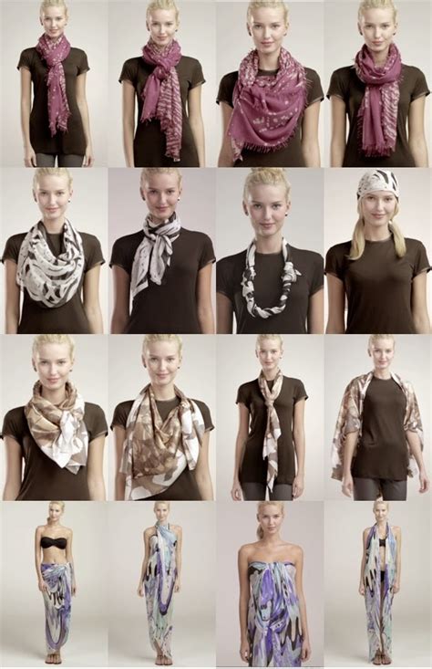 How To Tie A Scarf 4 Scarves 16 Ways Video