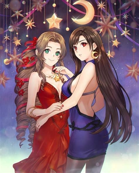 Tifa And Aerith In Dress Final Fantasy Vii Remake Wholesomeyuri