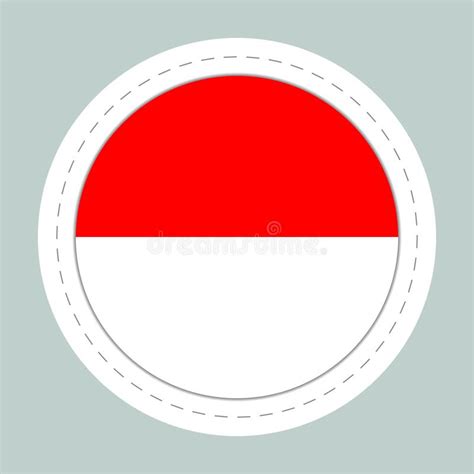 Sticker Ball With Flag Of Indonesia Round Sphere Template Icon