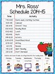 Free Editable Classroom Schedule Template - Printable Word Searches