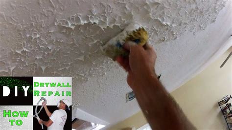 Did know that a textured ceiling has started to become an increasingly popular way of decorating the ceiling of any room? How to use a sponge to match knockdown texture 2 - Tape ...