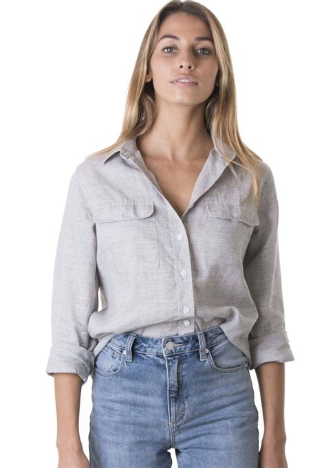 Exelixisdesigns Grey Linen Shirt Dress
