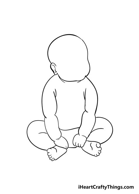 Simple Baby Feet Drawing