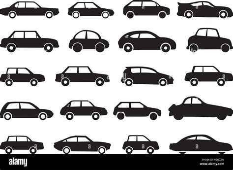 Various Types Of Car Shapes As Vector Graphic Stock Vector Image And Art