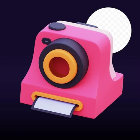 Premium Psd Polaroid Camera 3d Illustration