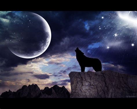 Wolf Howling At The Moon Wallpapers Wallpaper Cave