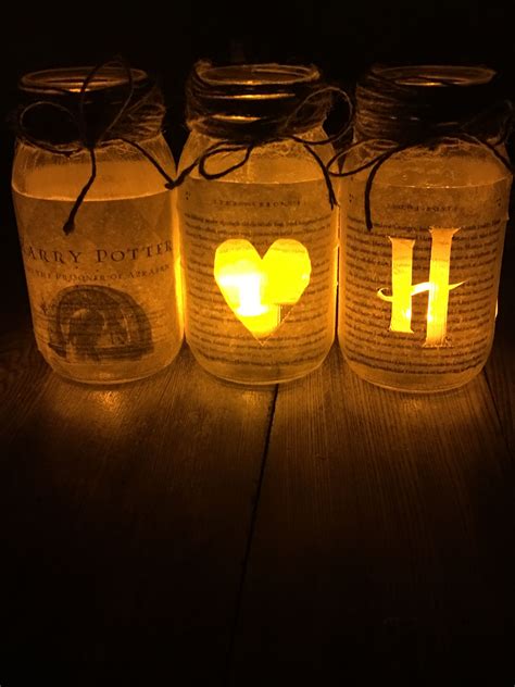 Harry Potter mason jars | Harry potter candles, Harry potter crafts, Harry potter christmas
