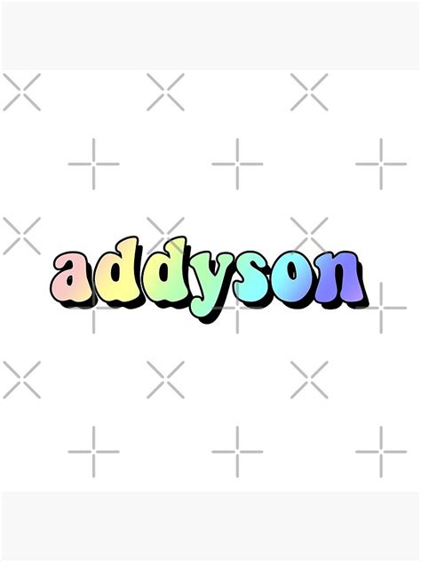Aesthetic Rainbow Addyson Name Poster For Sale By Star10008 Redbubble